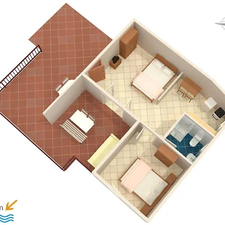 Apartman Apartments By The Sea Zavode, Omis - 5252